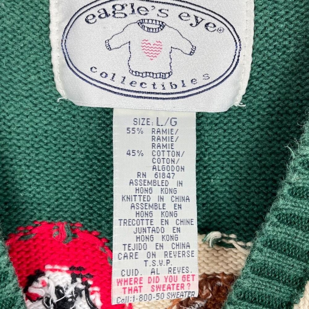 Vintage 90s Eagle’s Eye Collectibles Sports Mom Knit Vest Sz L - Picture 6 of 9
